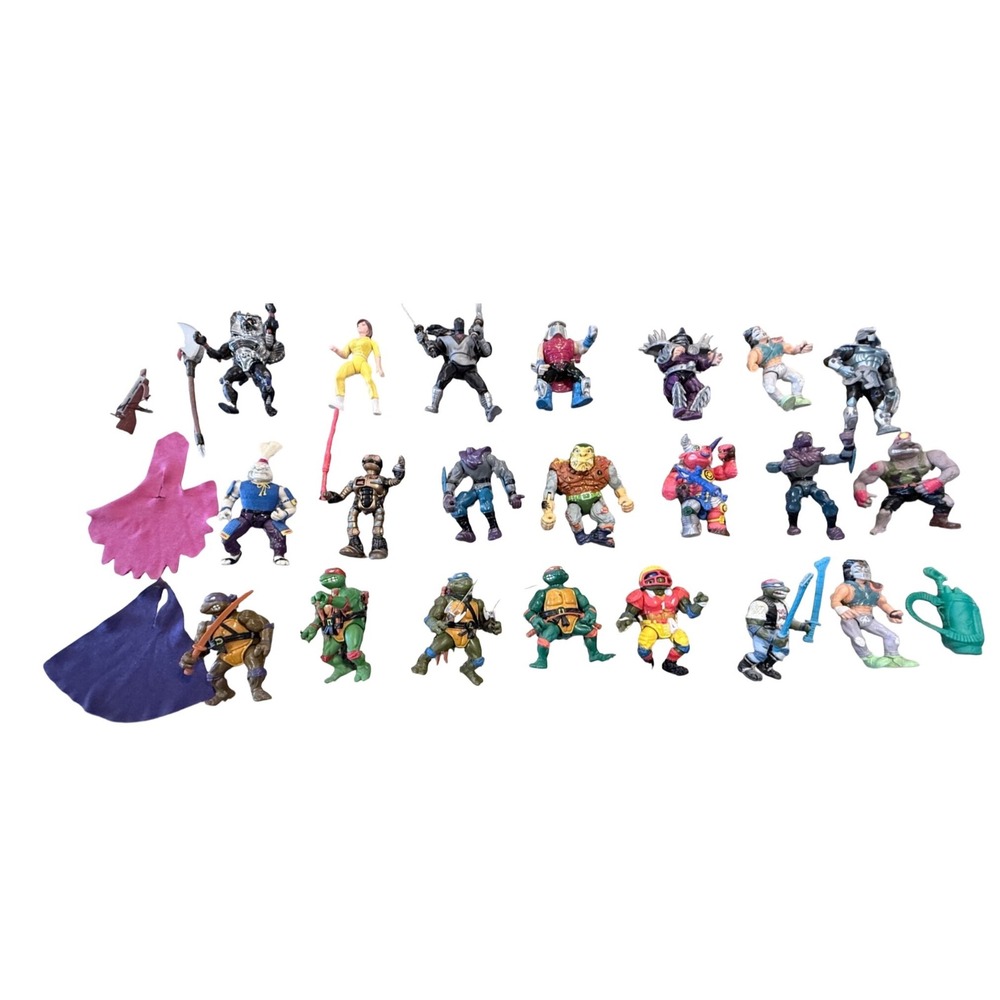 Vintage TMNT Action Figure Lot Playmates 80s 90s Turtles Shredder April ONeil